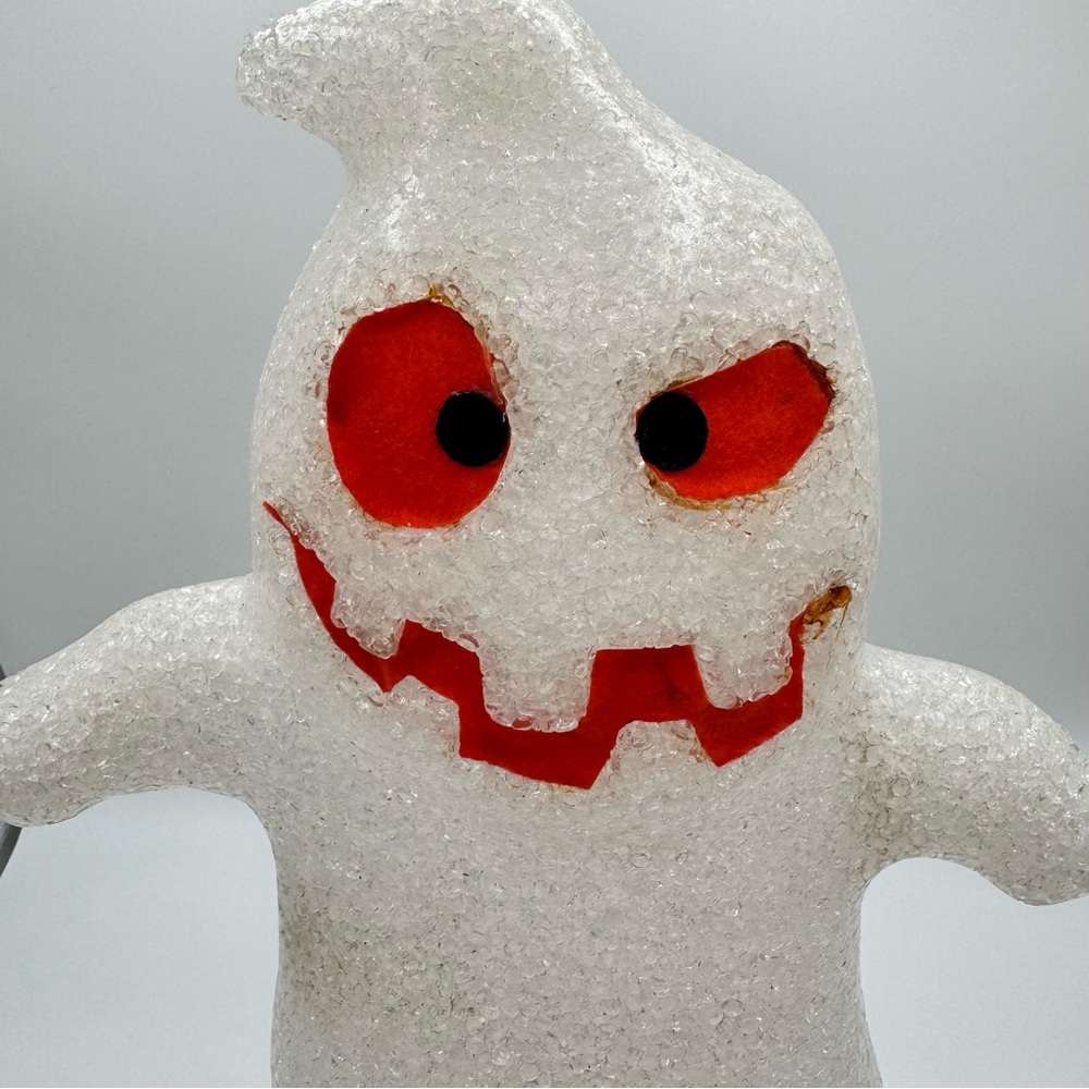 Two Melted Plastic Popcorn Light-Up Ghost Figurines 16” Halloween Decor Target - Picture 8 of 13